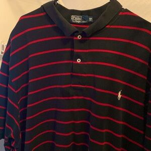 Black and red polo